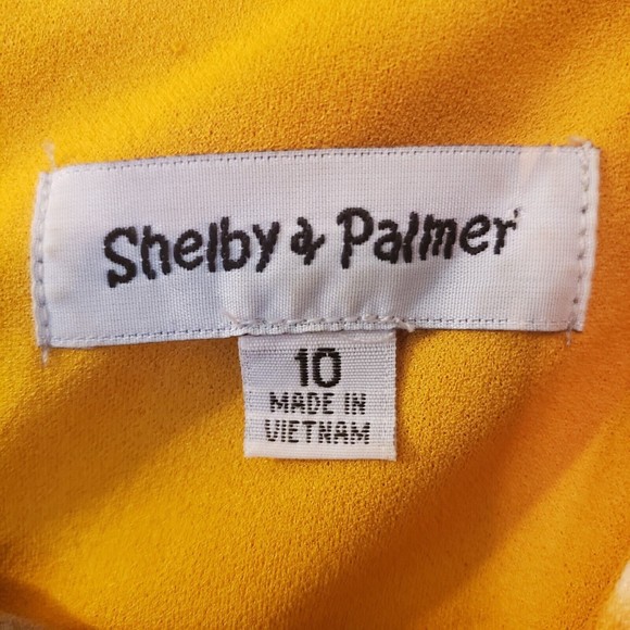 Shelby & Palmer Sheath Dress Red Yellow Floral 3/4 Sleeve Size 10 - Picture 4 of 12